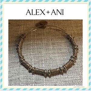 Alex and Ani Textured Silver Bracelet